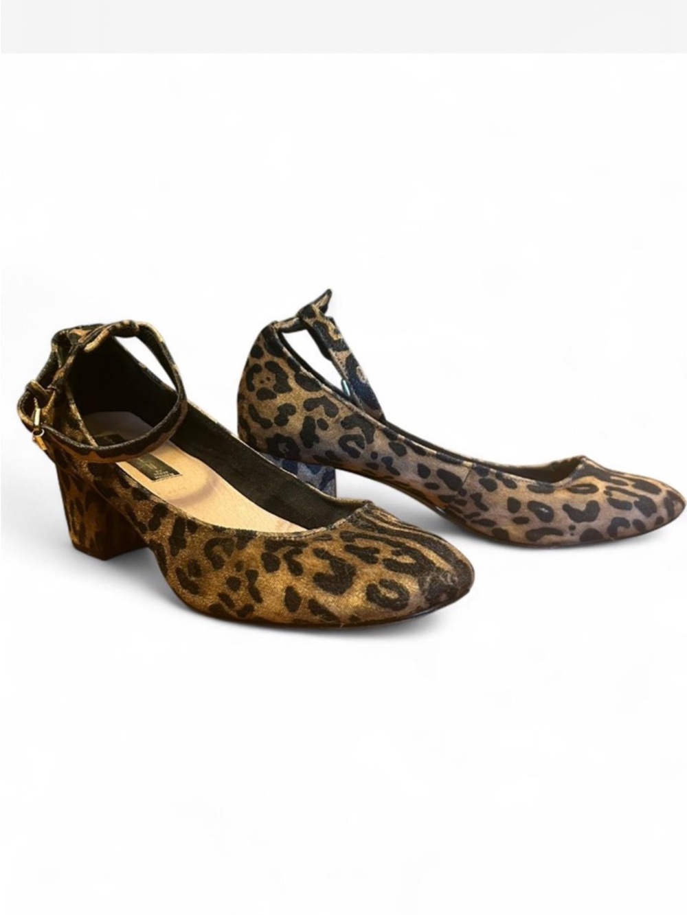Steven By Steve Madden “Vessie” Leopard Print Ankle Strap Block Heels - Size 8.5
